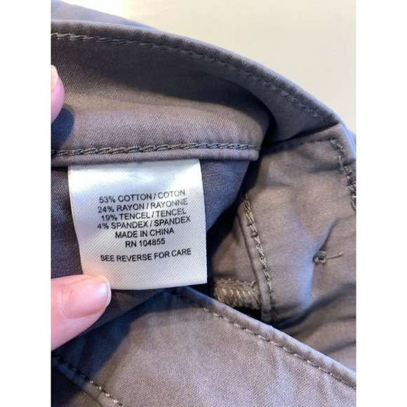 Lila Ryan Womens Tapered Trouser Steel Grey Cotton Blend Size 2 - Picture 6 of 11